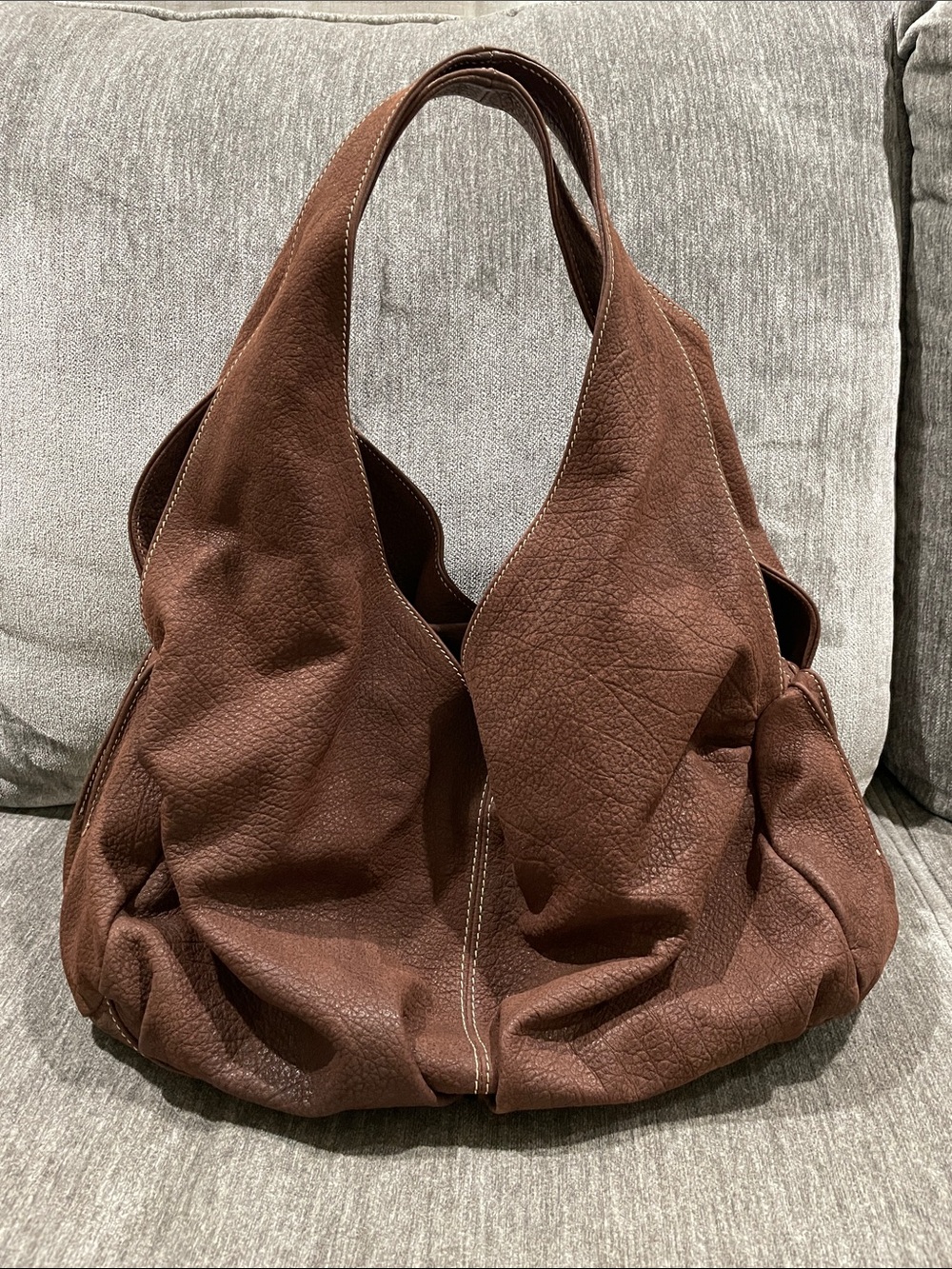 Sundance Boho Brown Leather Slouchy Hobo Bag Made In Italy